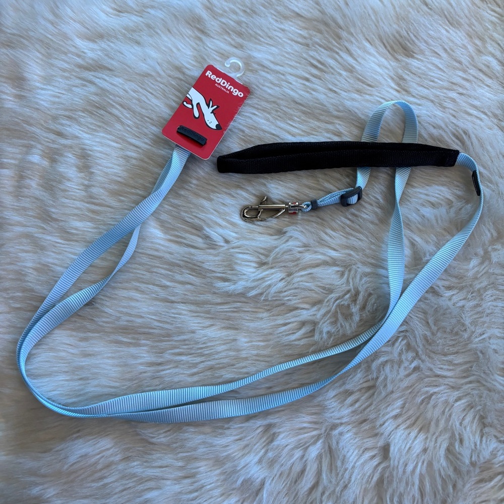 Red Dingo Light Blue and Black Adjustable Dog Leash -  6 foot
